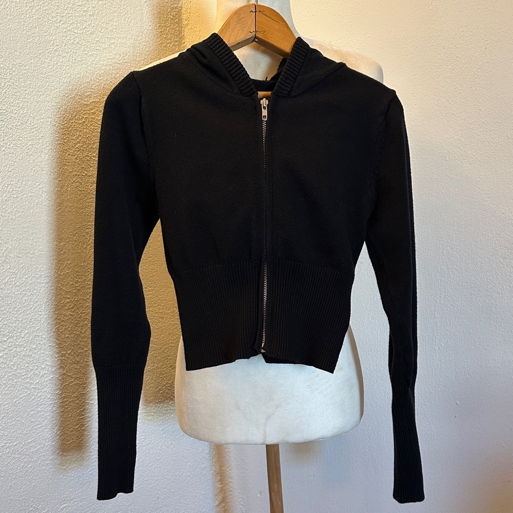 Black Women's Zip-Up Hoodie Size S